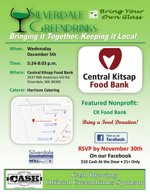 Silverdale Greendrinks on December 5th Central Kitsap Food Bank